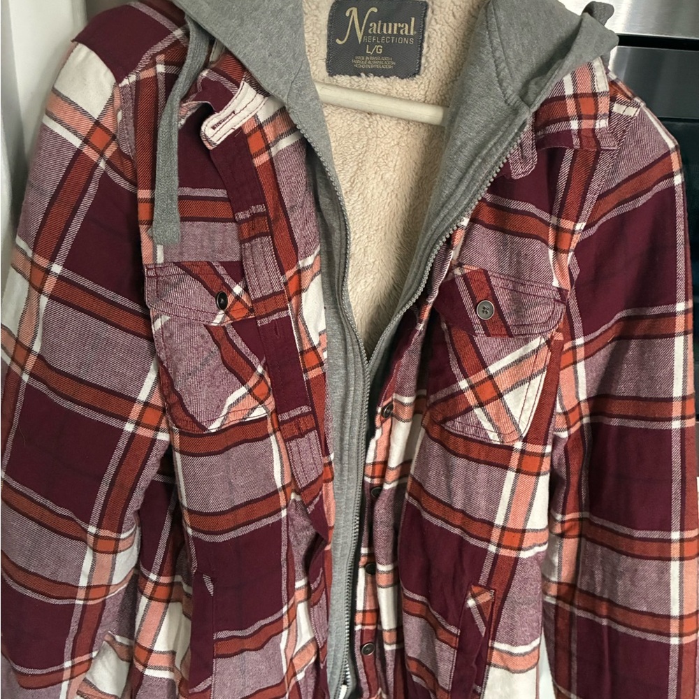 Natural Reflections Gray Sherpa Lined Jacket